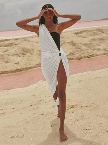 Robe Épaule ensoleillée Beach Glam