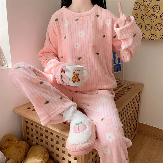 Pyjama Comfy Peach Bear Haven