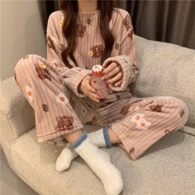 Pyjama Comfy Peach Bear Haven