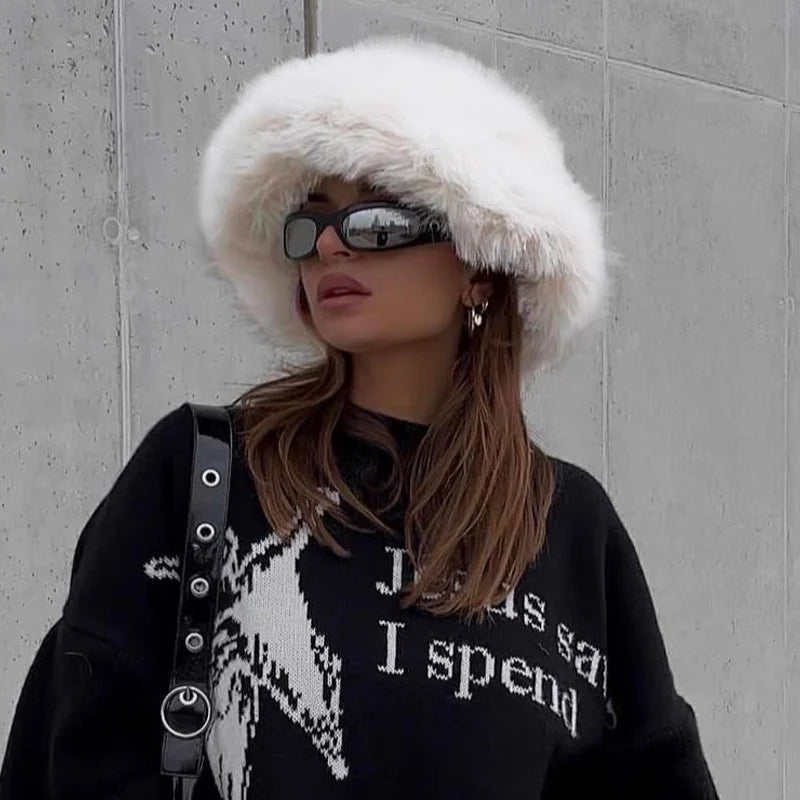 Casquette Peluche Luxe Fashionista d'hiver