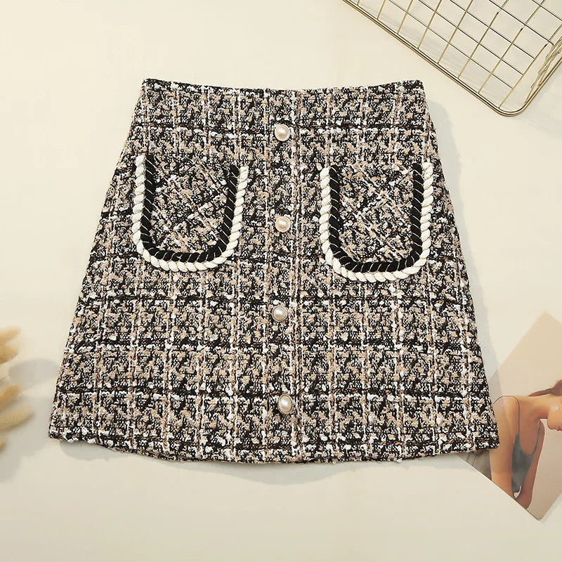 Tweed Glamour Mini-Jupe